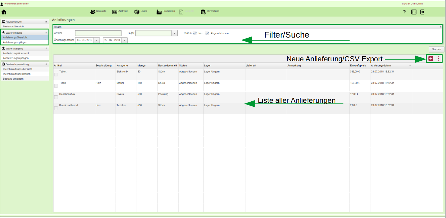 Image anlieferungsubersicht