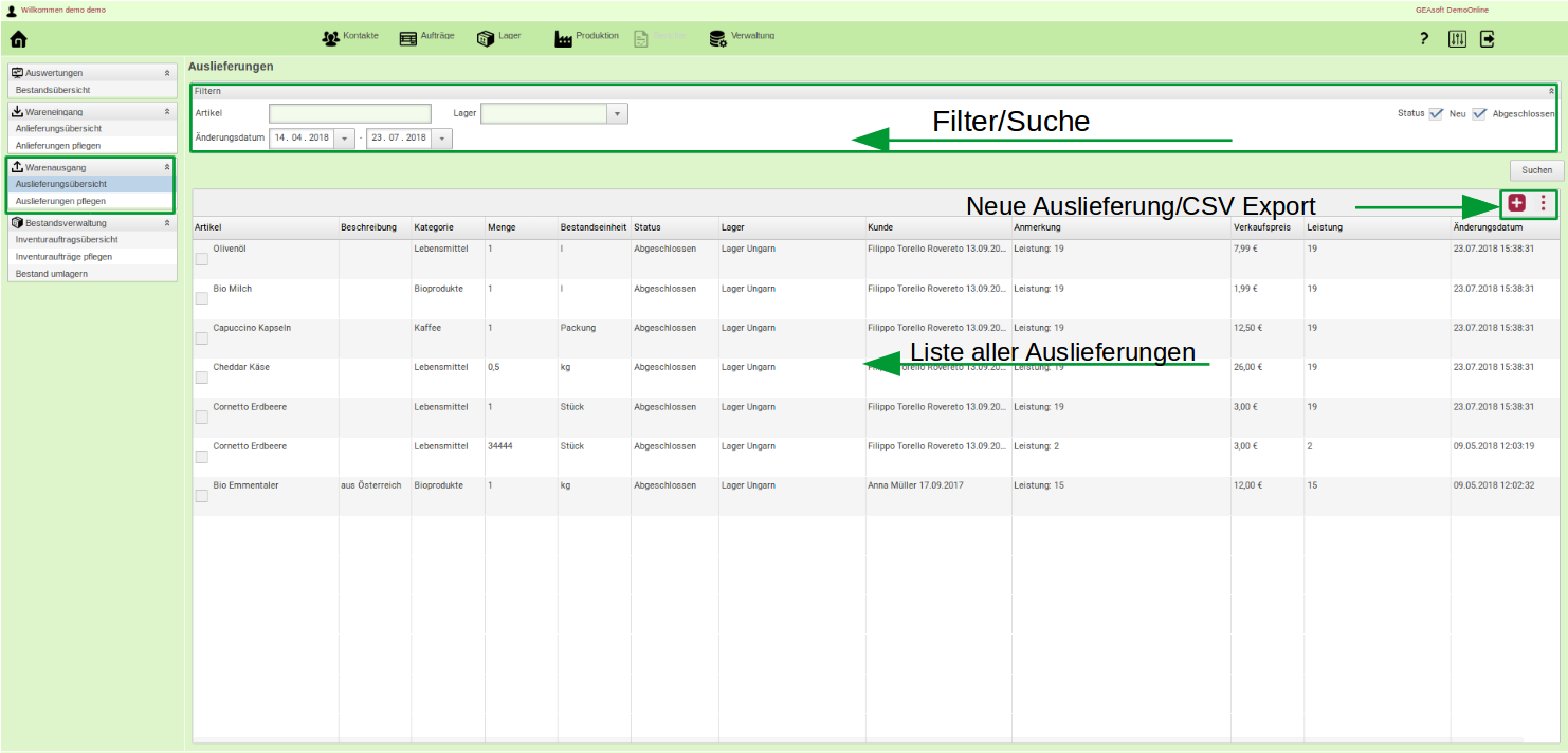 Image auslieferungsubersicht