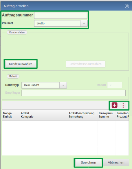 Image auftragpflegen